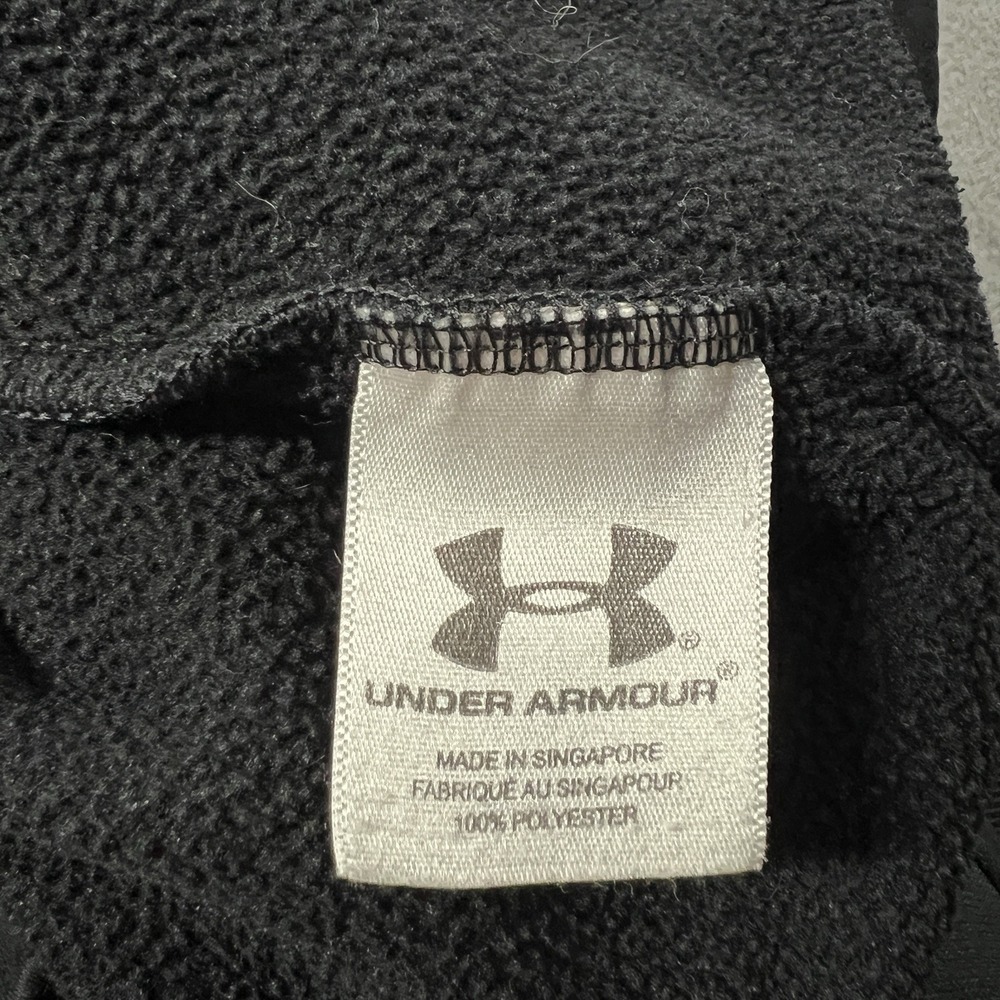 Under Armour Hoodie Mens L Black Icon Digital Camo Hunting Drawstring Sweatshirt - Picture 4 of 12